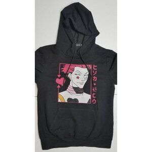 Hunter x Hunter Hisoka Graphic Japanese Anime Black Long Sleeve Hoodie Women's M